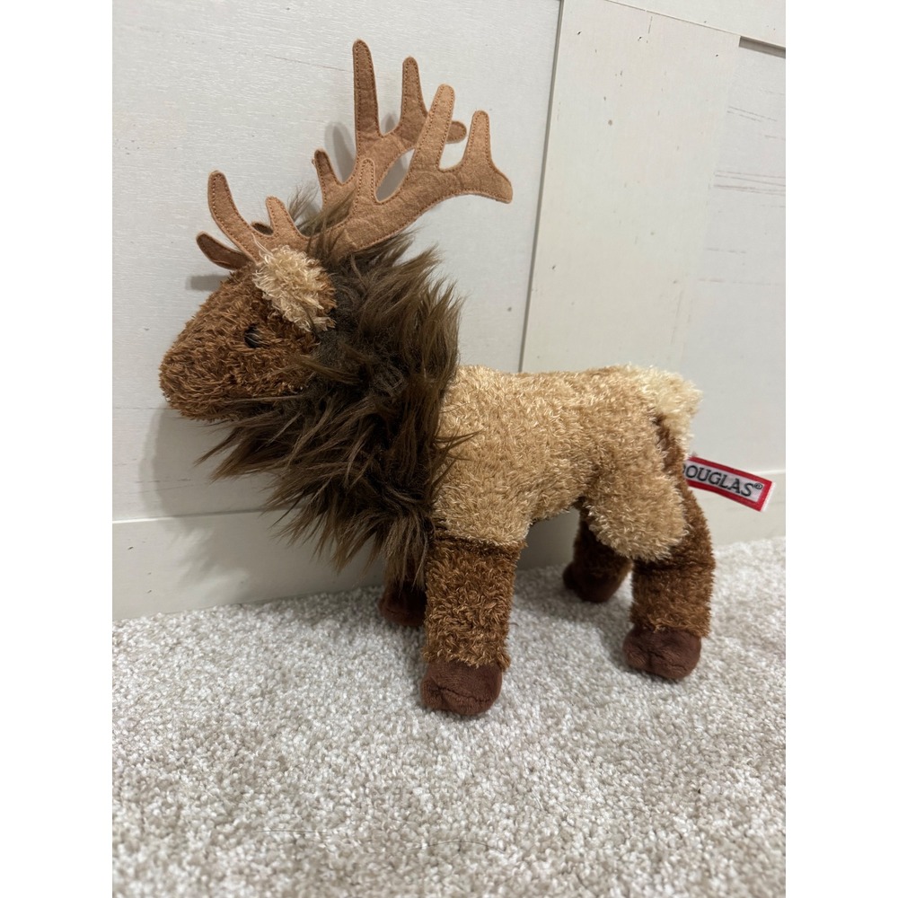 Douglas Eddie Elk Plush 8 inch Brown Tan Realistic Forest Animal Stuffed Toy 9"
